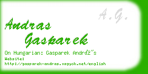 andras gasparek business card